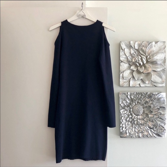 KEEPSAKE THE LABEL (REVOLVE) Blue Cold-Shoulder Long Sleeve Dress - Picture 7 of 9